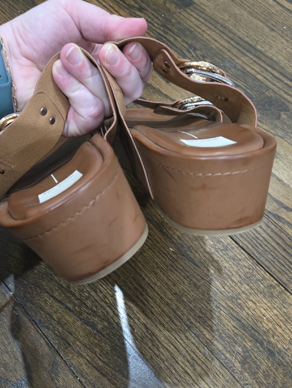 Dolce Vita Cici Platform Slides Buckle 2 Strap  Sandals - Picture 5 of 10